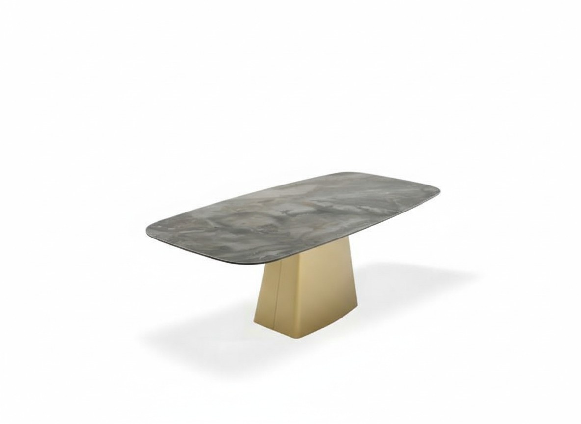 Tisch Luxus Esszimmer Metall Esszimmertisch Moderner Möbel Gold Edelstahl