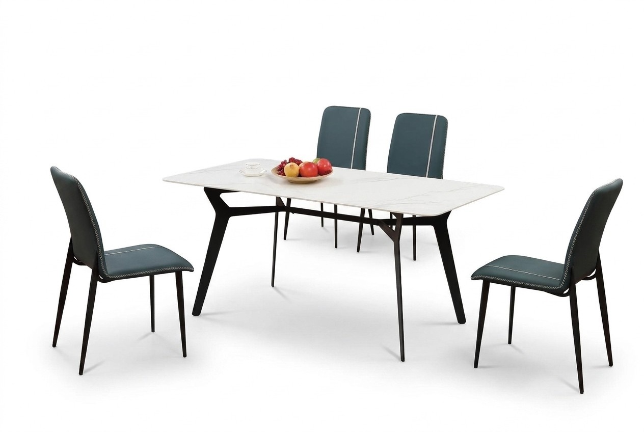 Tisch Luxus Tische Esszimmer Möbel Komplette Garnitur 5 tlg. Set Gruppe 180x90.
