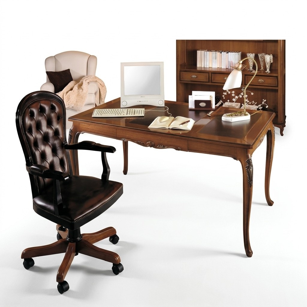 Tisch Schreibtisch Sekretär Schreibtische Italienische Möbel Büro Holz Tische