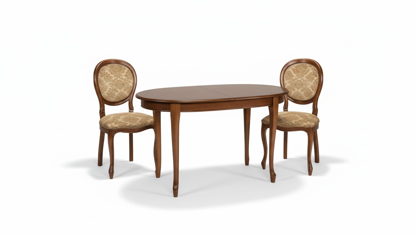 Tisch Set 2x Stuhl Esszimmerstuhl Stühle Holz Luxus Essgruppe Garnitur 3tlg Neu