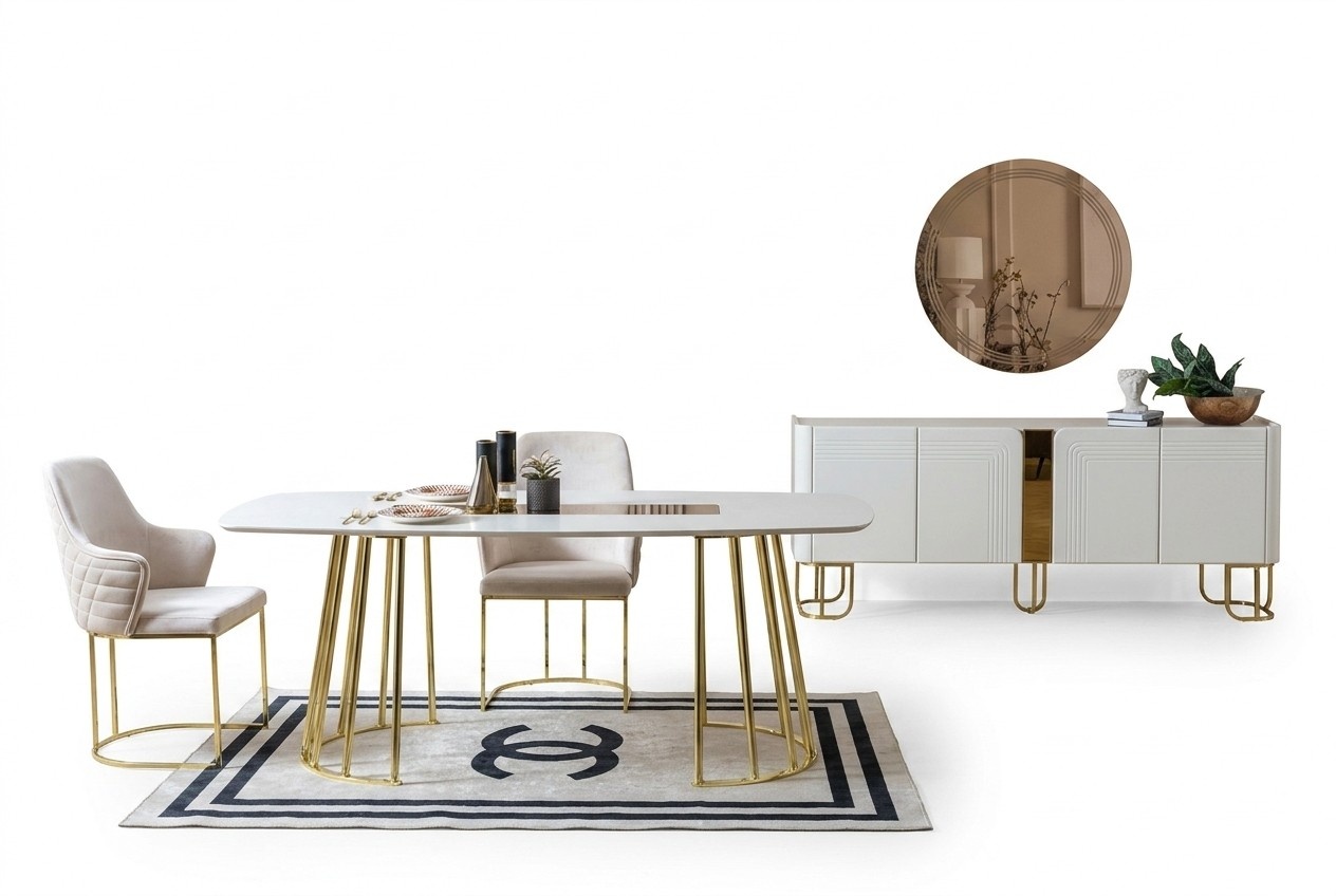 Tisch Stühle 7tlg Esszimmer Holztisch Esszimmer Set Gruppe Design