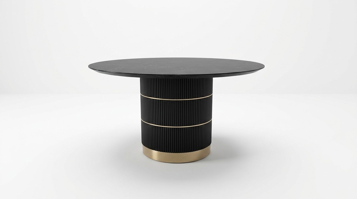 Tische Runder Esstisch Luxus Esszimmer Möbel Designer Tisch Metallfuß