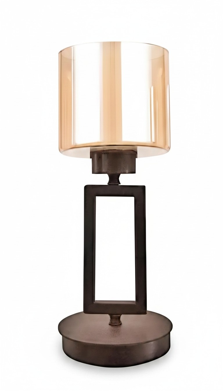 Tischlampe Tischleuchte Lampe Leuchten Glas Gold Lampen Tisch Schwarz