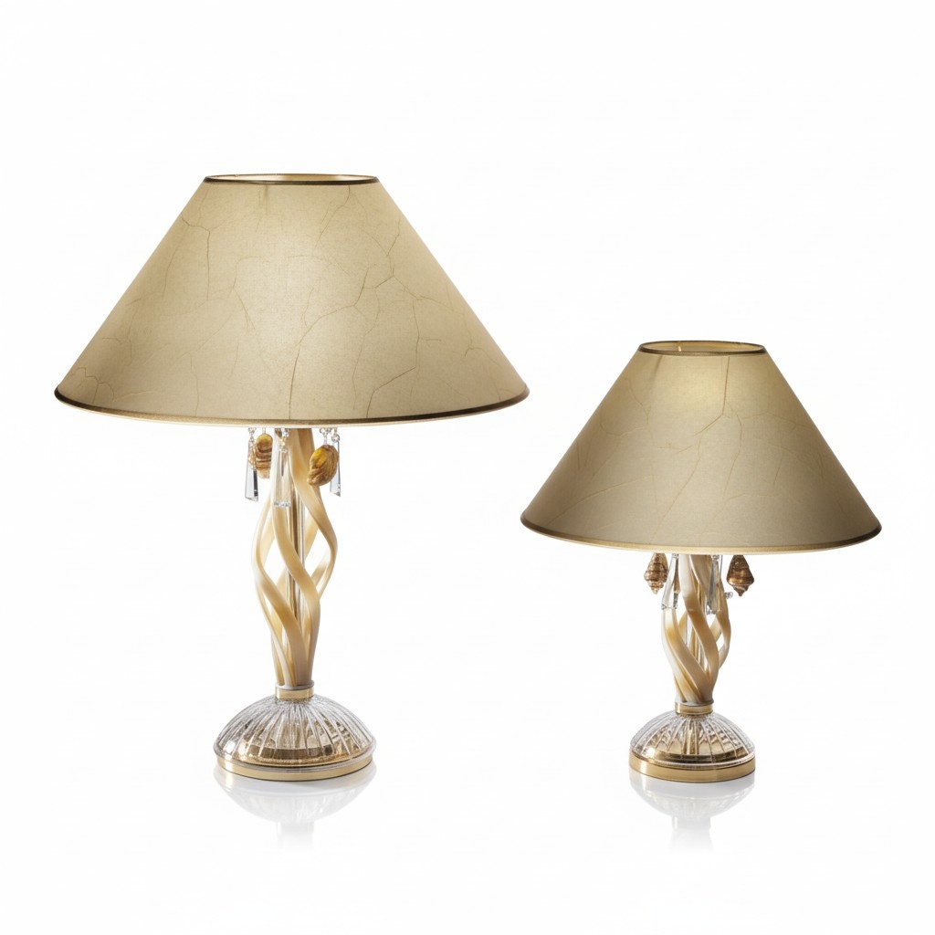 Tischleuchte Antik Stil Kronleuchte Tisch Lampe Leuchte Lampen Kristall