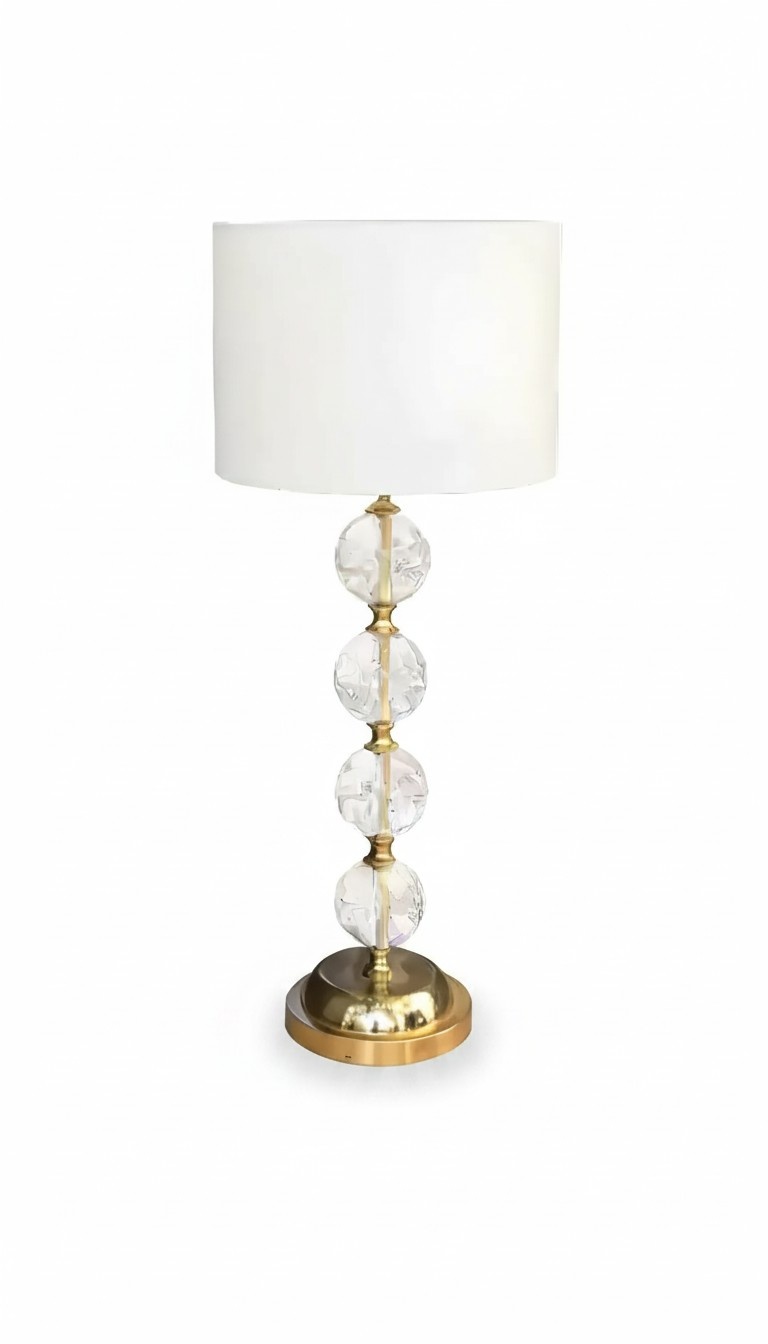 Tischleuchte Tischlampe Lampe Leuchten Gold Lampen Tisch Kristall