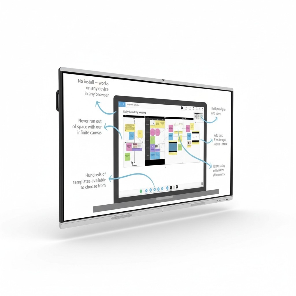 Touchscreen-Whiteboard Interaktive Lösung für Meetings Schule und Präsentationen