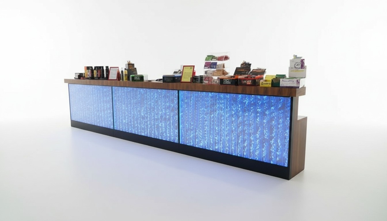 Tresen Regal Bar Wasser Wand Säule Beleuchtete Wasserwände Bar Theke Regal Möbel