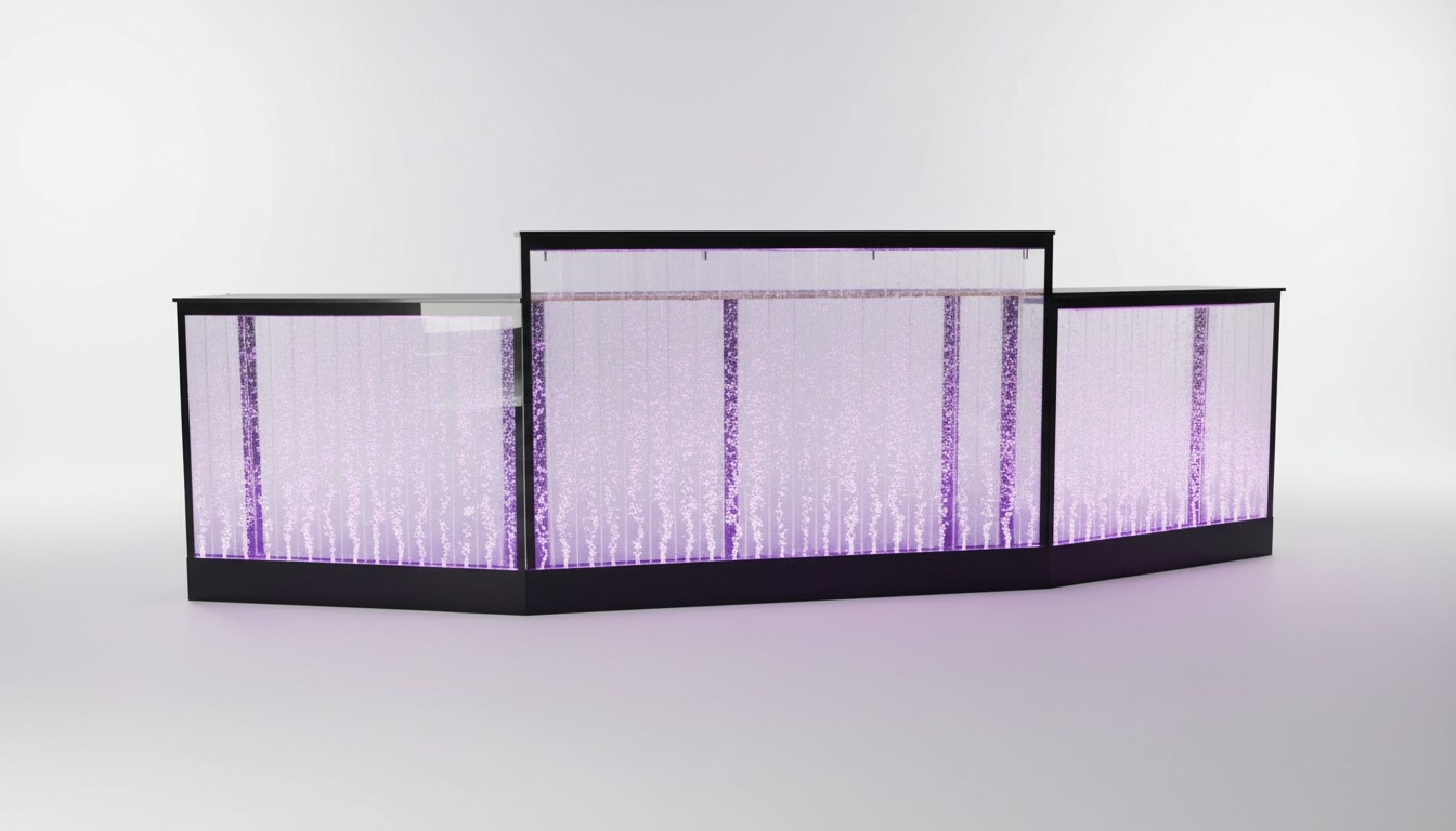 Tresen Regal Bar Wasser Wand Säule Beleuchtete Theke Regale Möbel Wasserwände