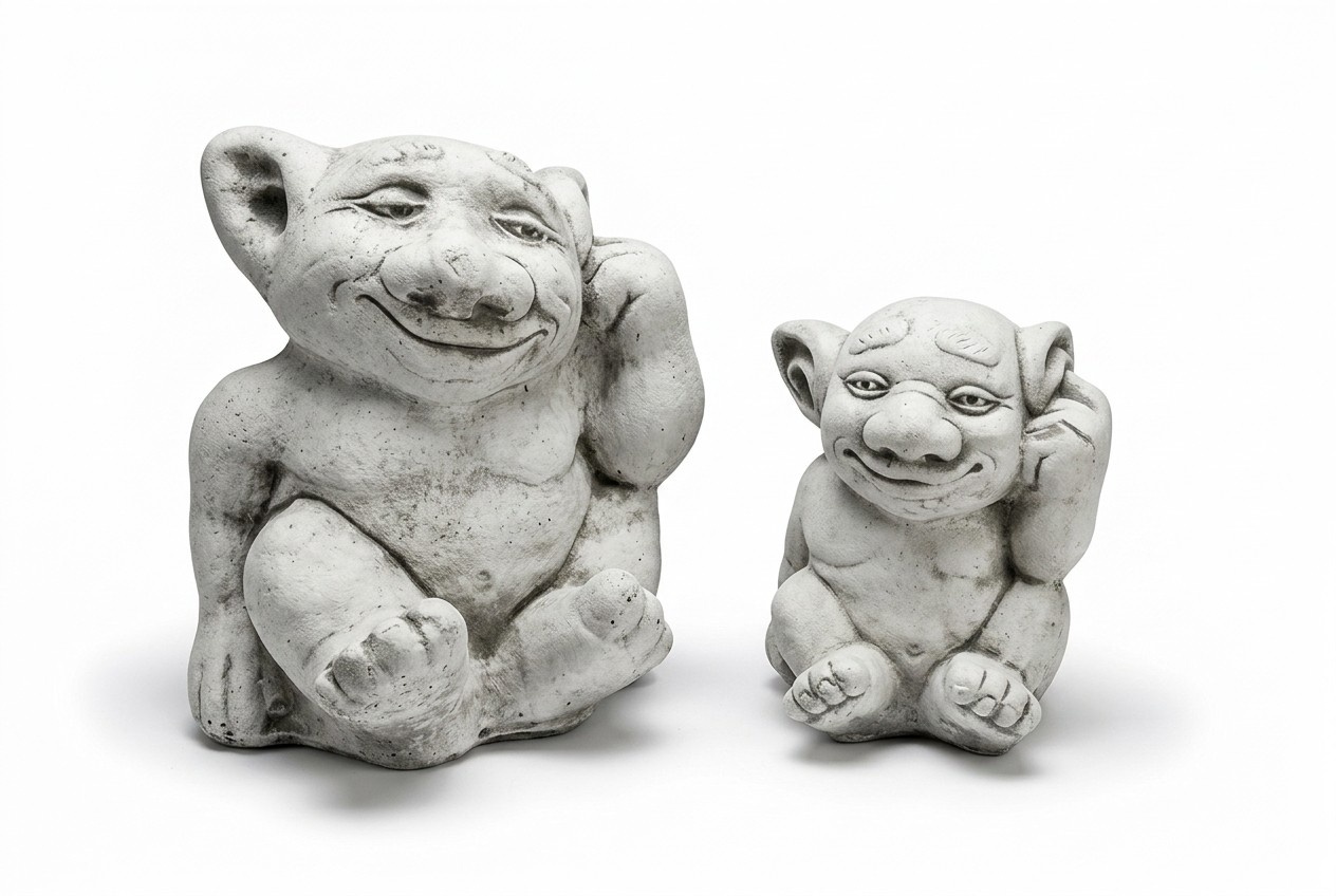 Troll 18cm Skulptur Design Figur Statue Garten Figuren Statuen Skulpturen