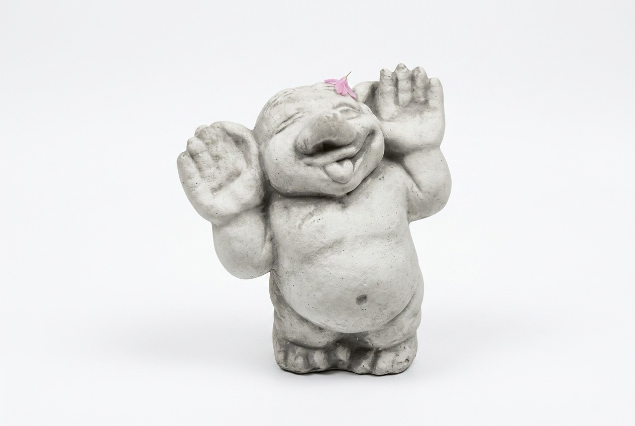 Troll 24cm Skulptur Design Figur Statue Garten Figuren Statuen Skulpturen