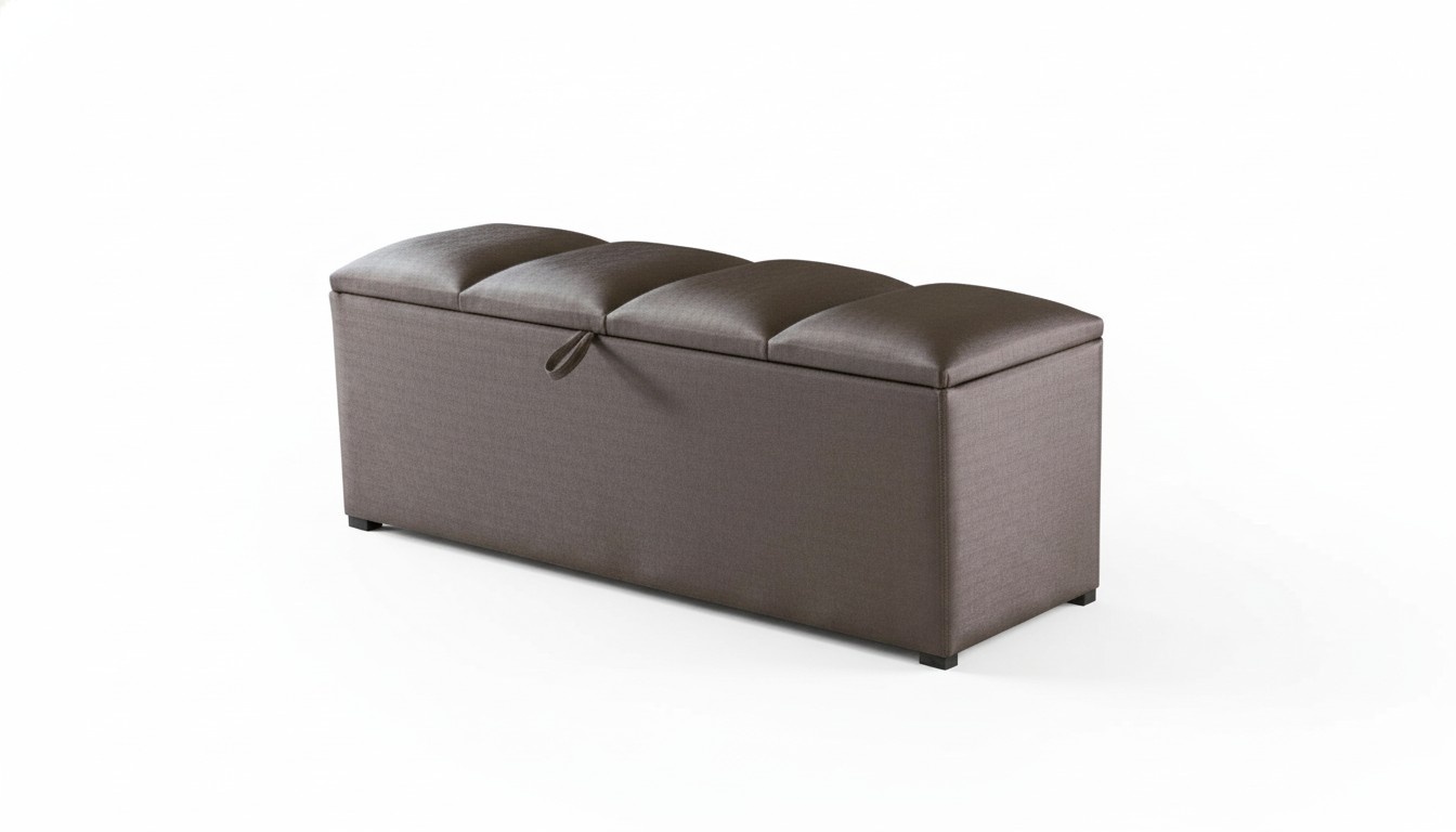 Truhe Aufbewahrung Box Luxus Schlafzimmer Hocker Textil Fußhocker 100x60x40 neu