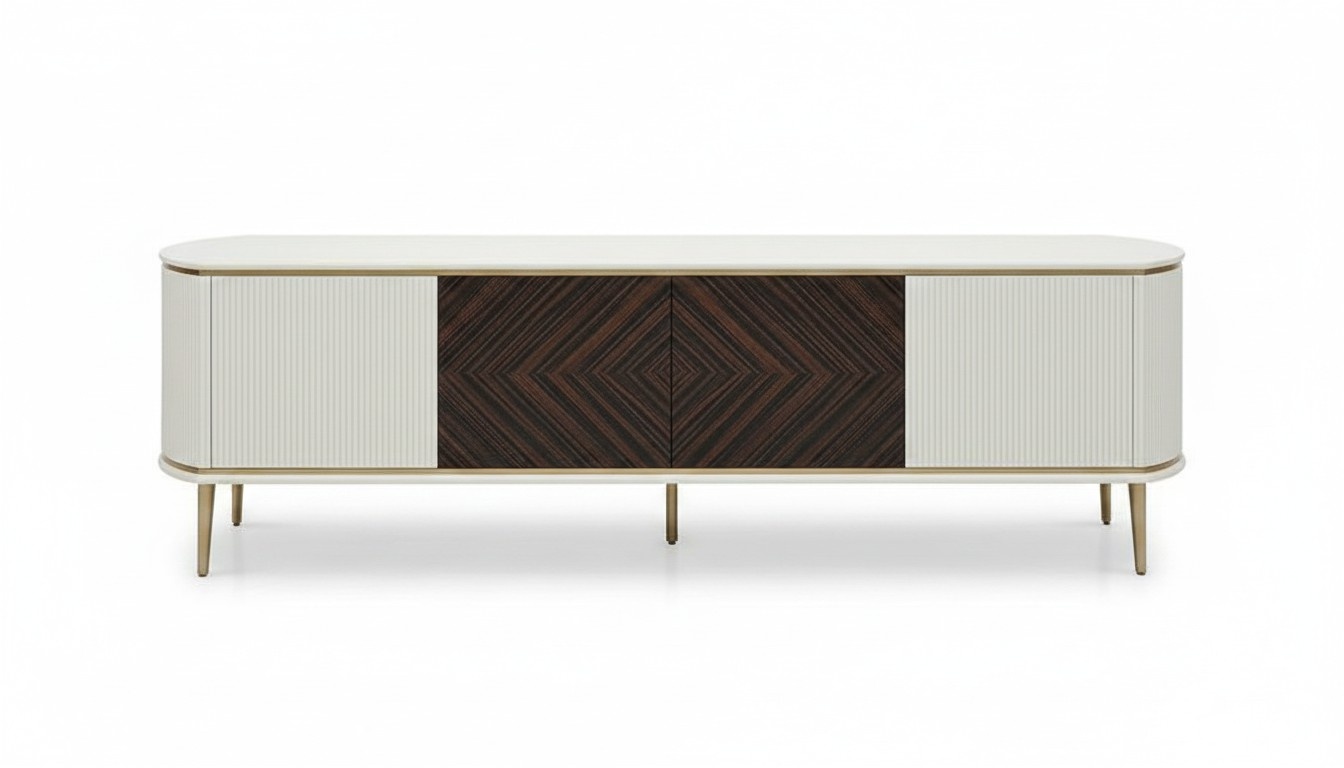 tv Lowboard Luxus Wohnwand Wohnzimmer rtv Ständer Holz Fernseher Ständer