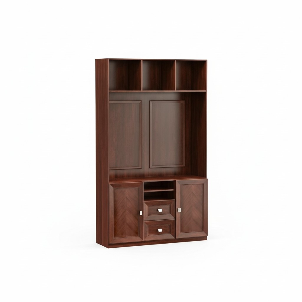 TV Schränke Fernseher Büro Wand Schrank Möbel Braun Wohnzimmer System Möbel Neu