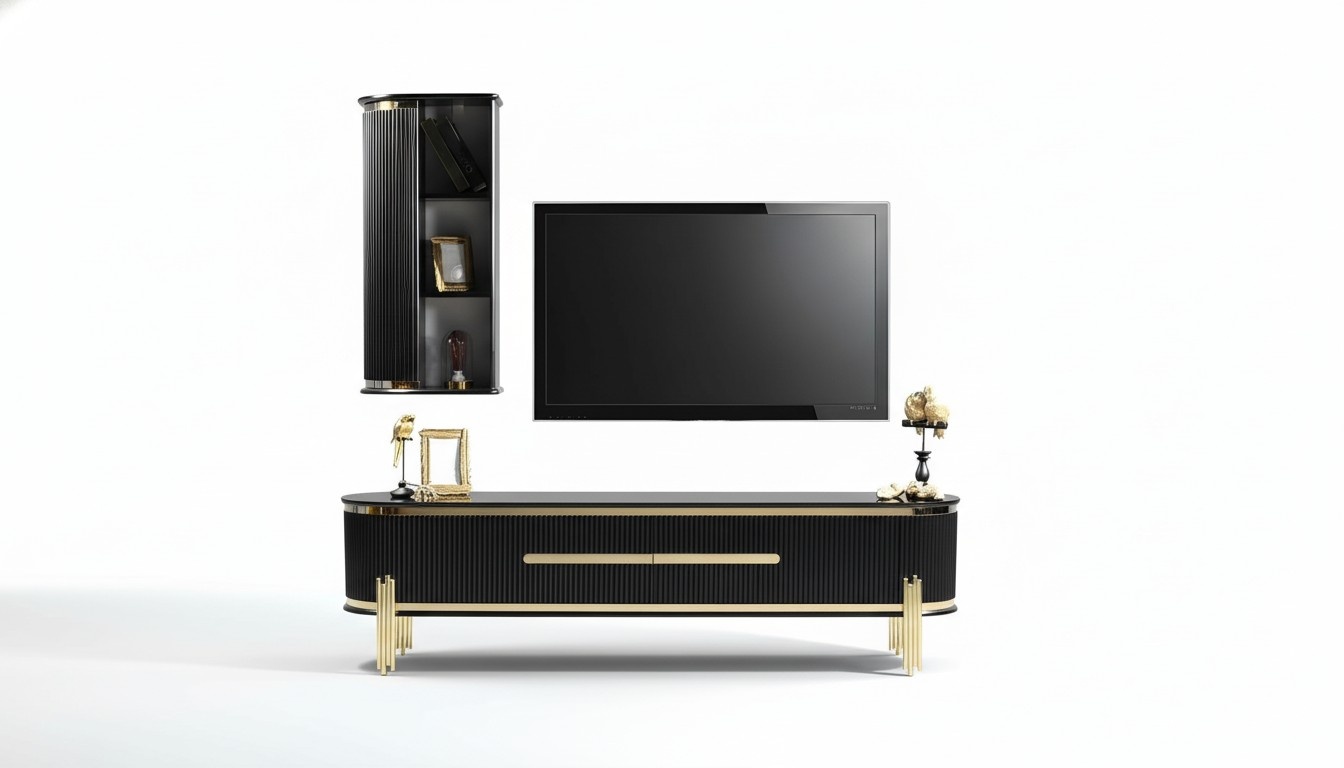 TV Schrank Luxus Sideboard Kommode Wohnzimmerschrank Möbel Schränke Regal Holz