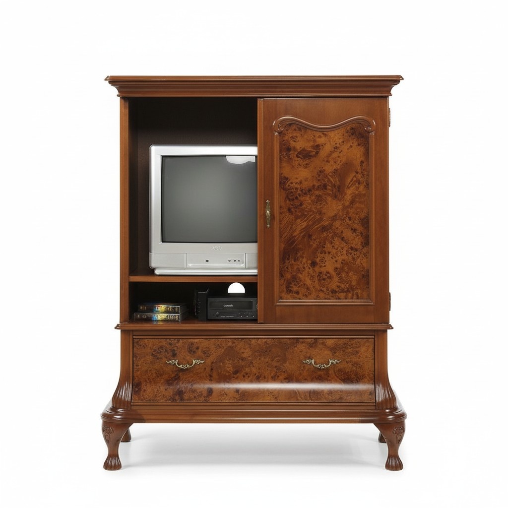 tv Schrank Wand Fernsehschrank versteckter Fernseher mit Türen rtv Anrichte Holz