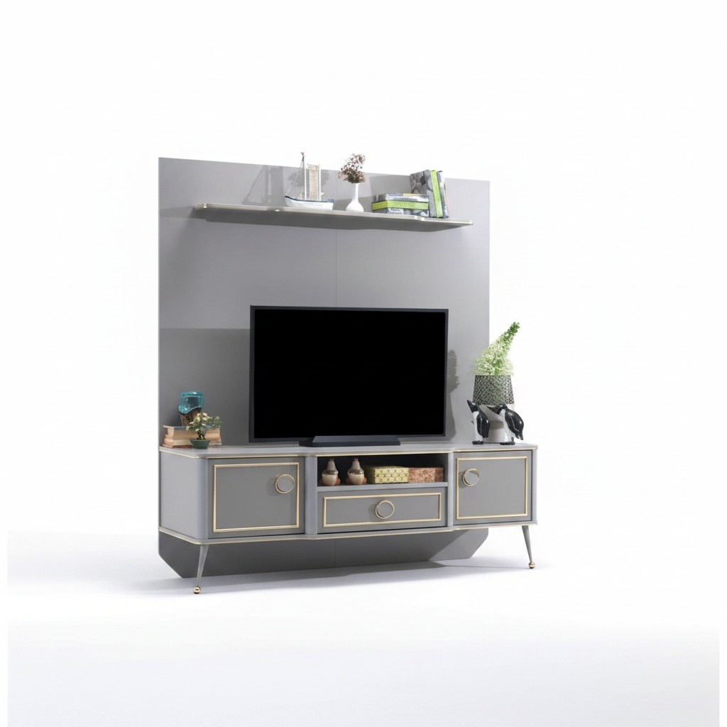 TV Wand Wohnwand Wohnzimmer tv Ständer Wohnwände Sideboard Regal