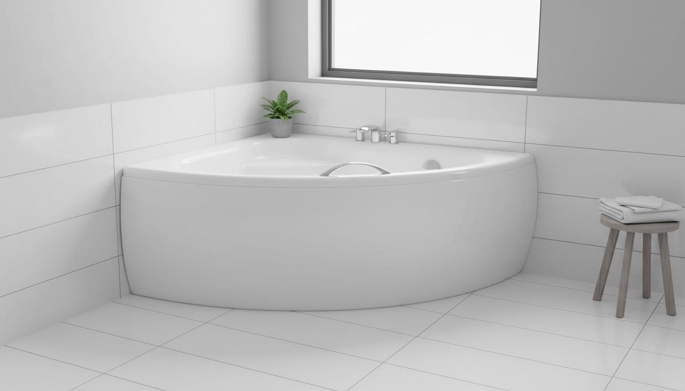 Unförmige Bad Wanne Eck Badewannen Design Badezimmer Wannen Weiß