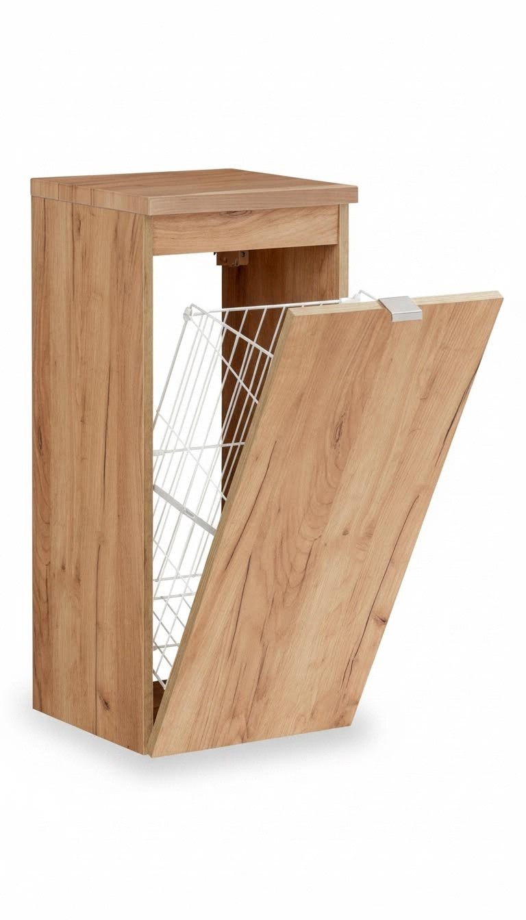 Universelle Hängeschrank Schrank Badmöbel mit einem Wäschekorb Wäschekorb Regal