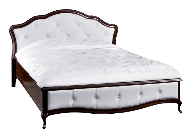 Bett Ehebett Doppelbett Königsbett Schlafzimmer Klassisches Lederbett Model V-2T