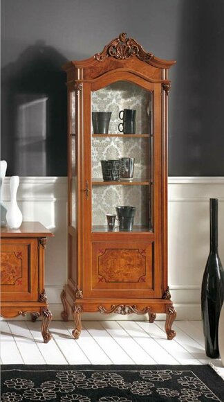 Schränke Vitrinen Glas Schrank Echtholz Vitrine Anrichte Wohnzimmer Holz Möbel
