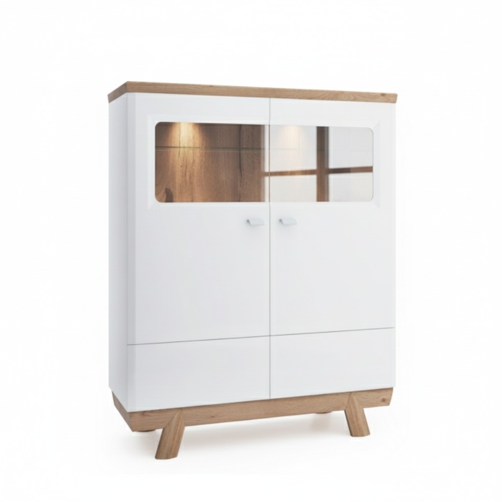 Vitrine Aktenschrank Schrank Vitrinen Büro Wohnzimmer Hochschrank Regal Neu ASKB