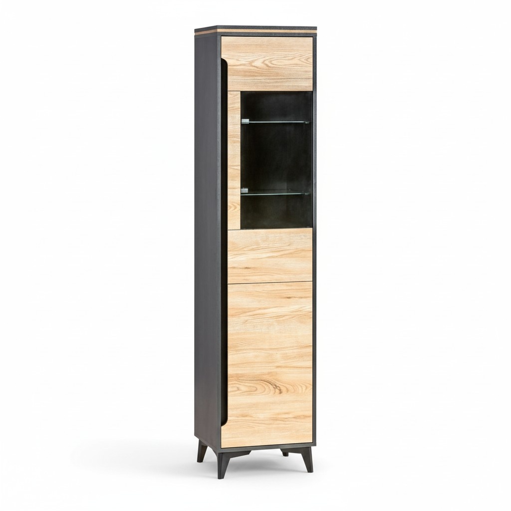 Vitrine Anrichte Schrank Regal Modern Stil Wohnzimmer Kollektion