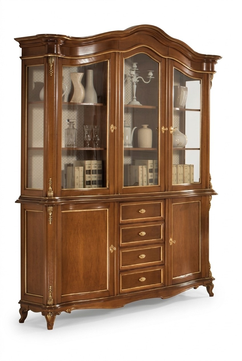 Vitrine Esszimmer Anrichte Holz Schränke Möbel Wohnzimmer Anrichte Glas Schrank
