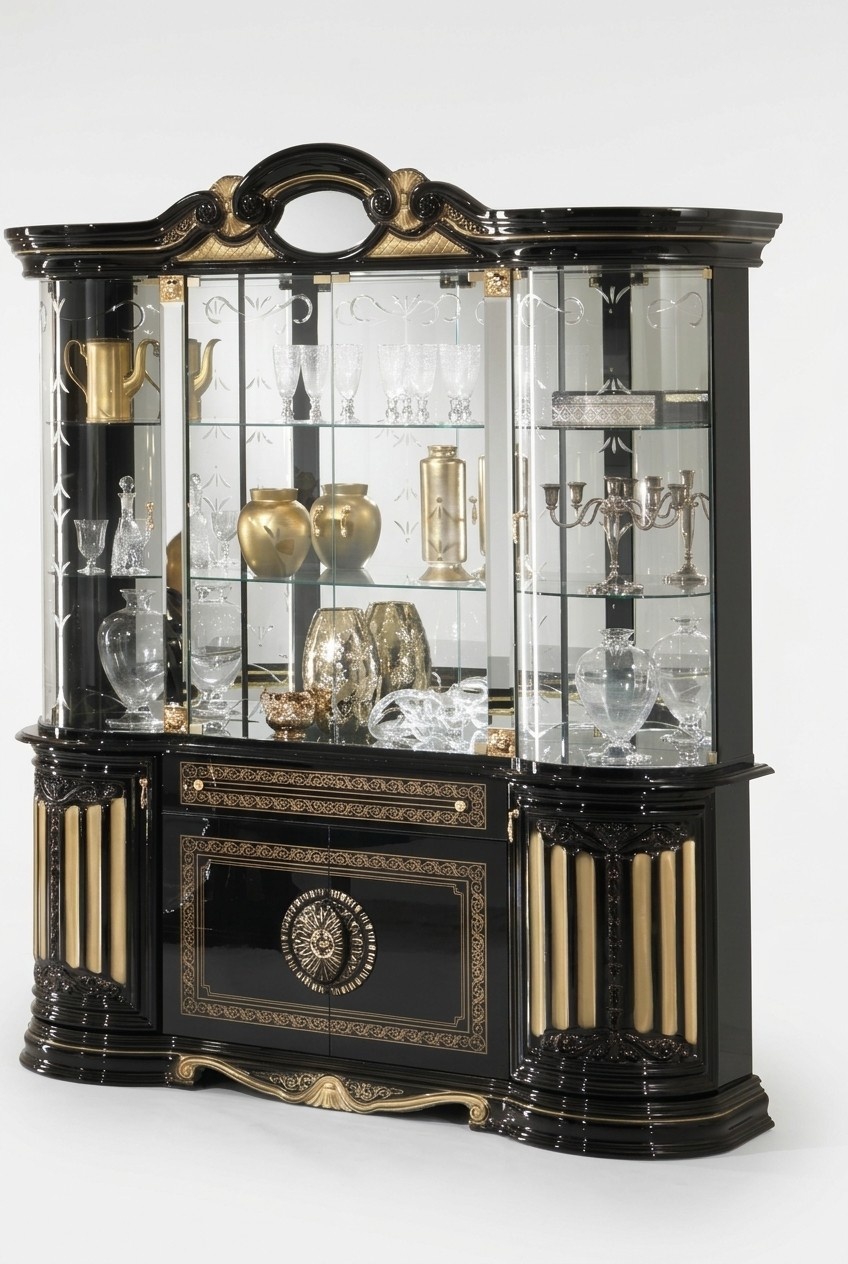 Vitrine Glas Schrank Wohnzimmer Schaufenster Vitrinen Italienische Möbel Holz