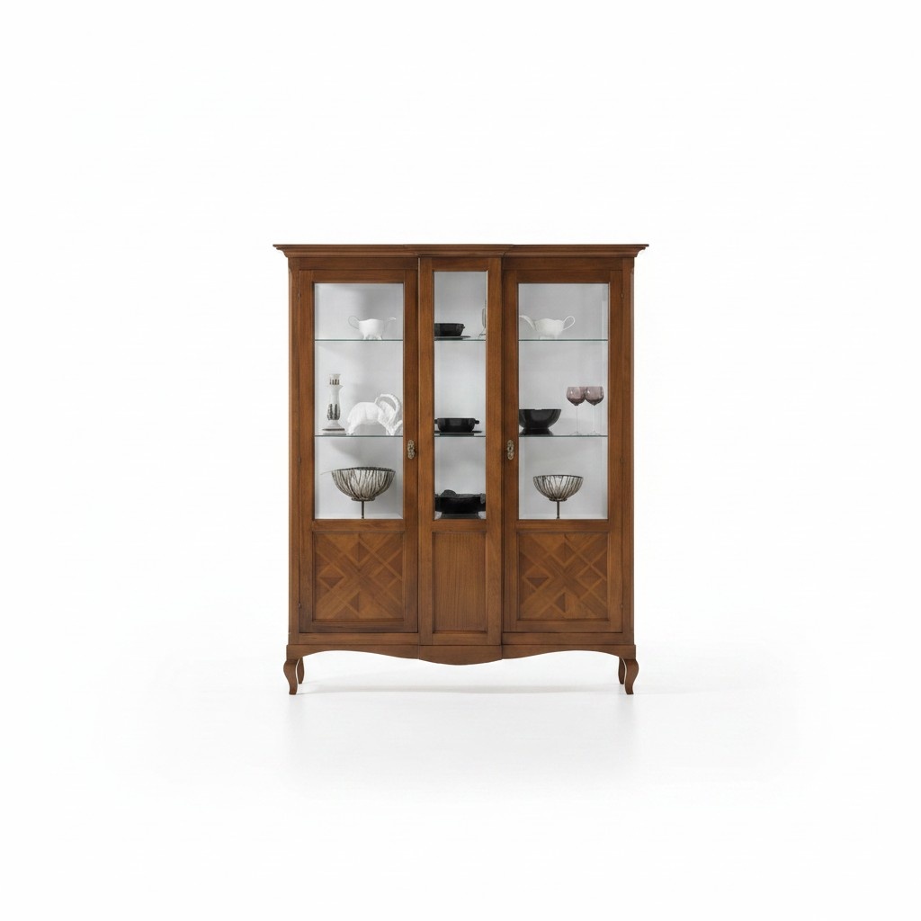 Vitrine Holz Luxus Schränke Klassische Anrichte Schrank