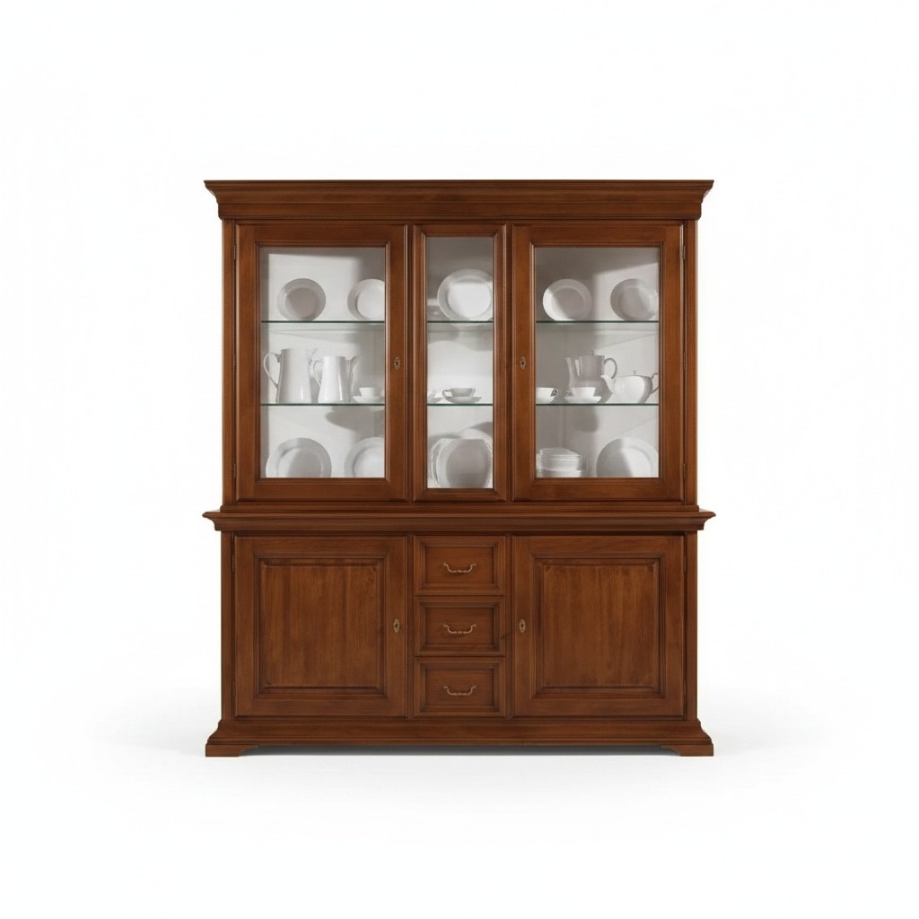 Vitrine Italienische Luxus Möbel Vitrinen Holzschrank Design Schrank