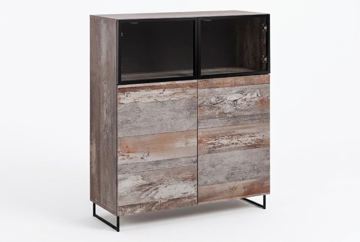 Vitrine Modern Stil Wohnzimmer Design Einrichtung Holz Schrank Neu Möbel