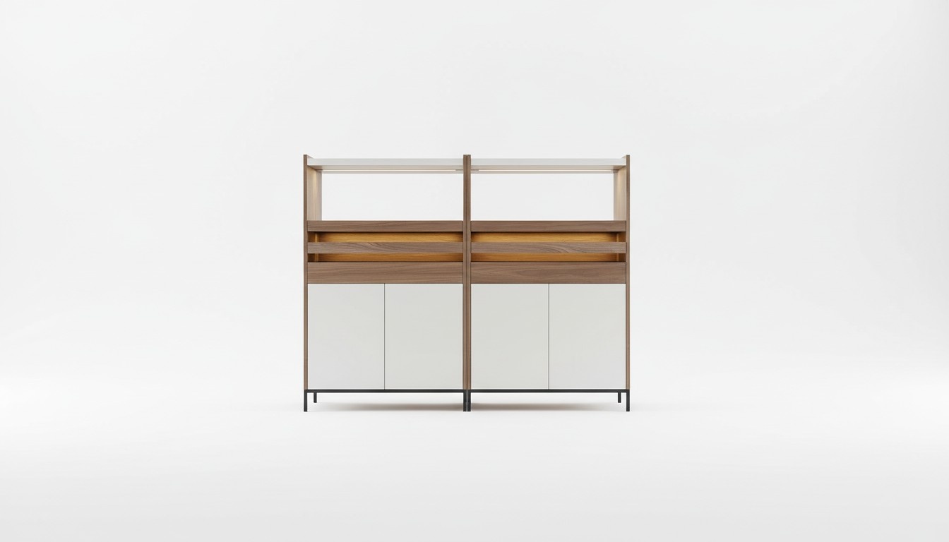 Vitrine Moderner Schrank Buffet Bar Anrichte Design Kommode Holz Schrank