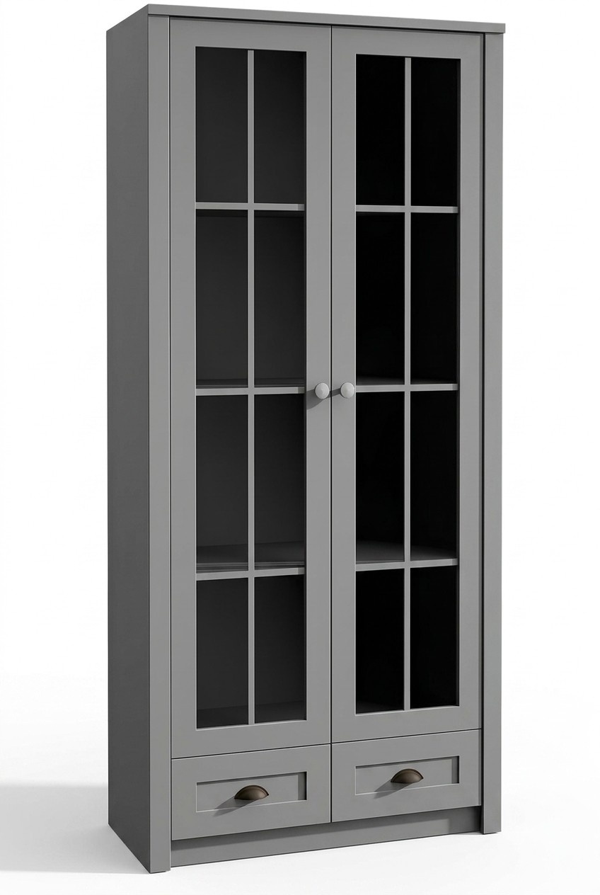 Vitrine Regal Aktenschrank Glasschrank Antik Luxus Schrank Holz Möbel Schränke