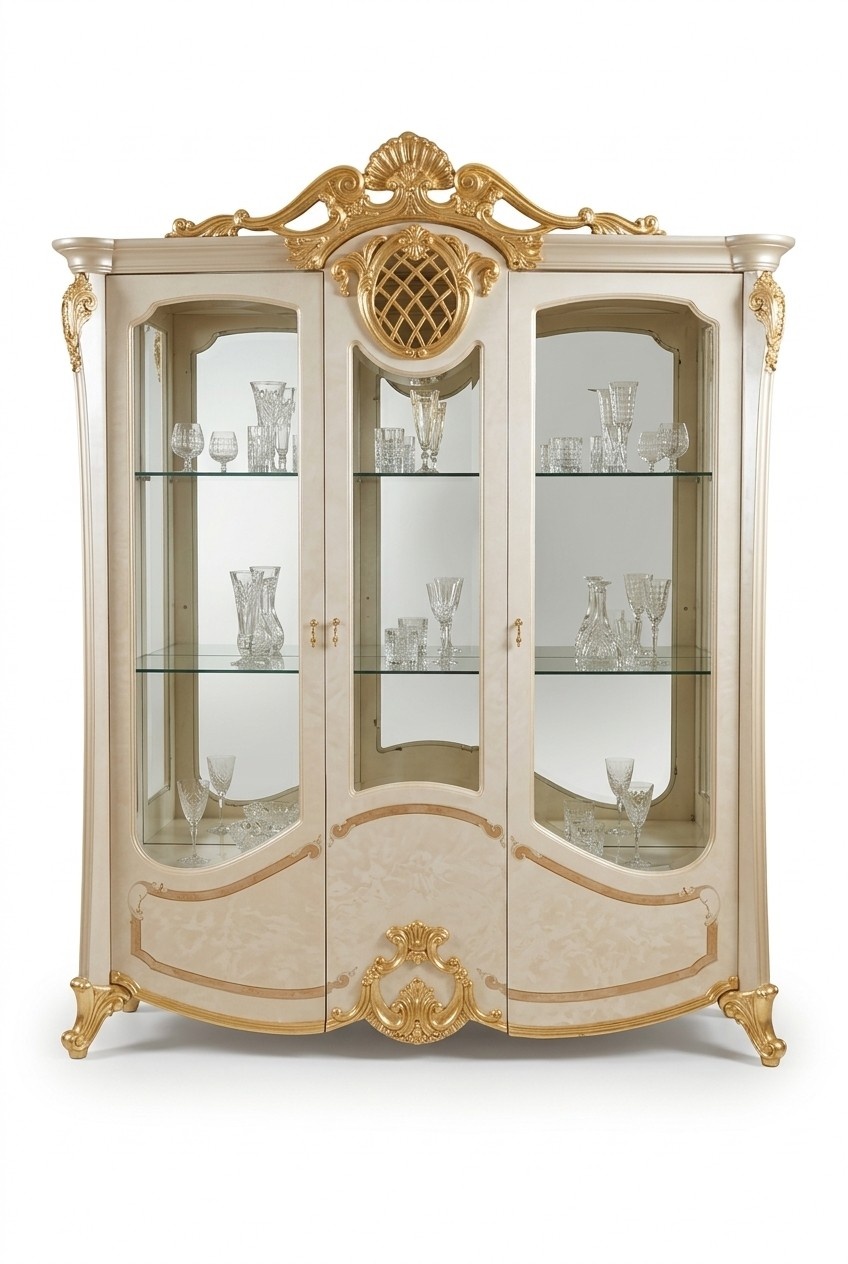 Vitrine Schrank Vitrinen Schau Schränke Design Italienische Möbel Wohnzimmer Neu