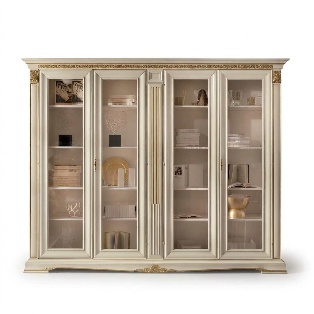 Vitrine Schrank Vitrinen Wohnzimmer Schaufenster Schränke Design Barock Rokoko Massivholz