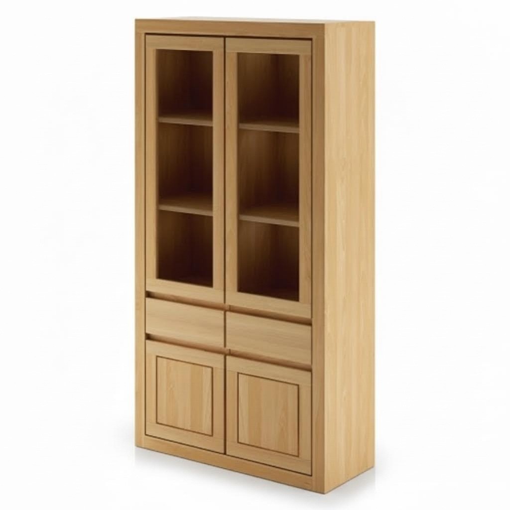 Vitrine Vitrinen Schrank Glasschrank Regal Holz Schrank System Regale Wohnzimmer