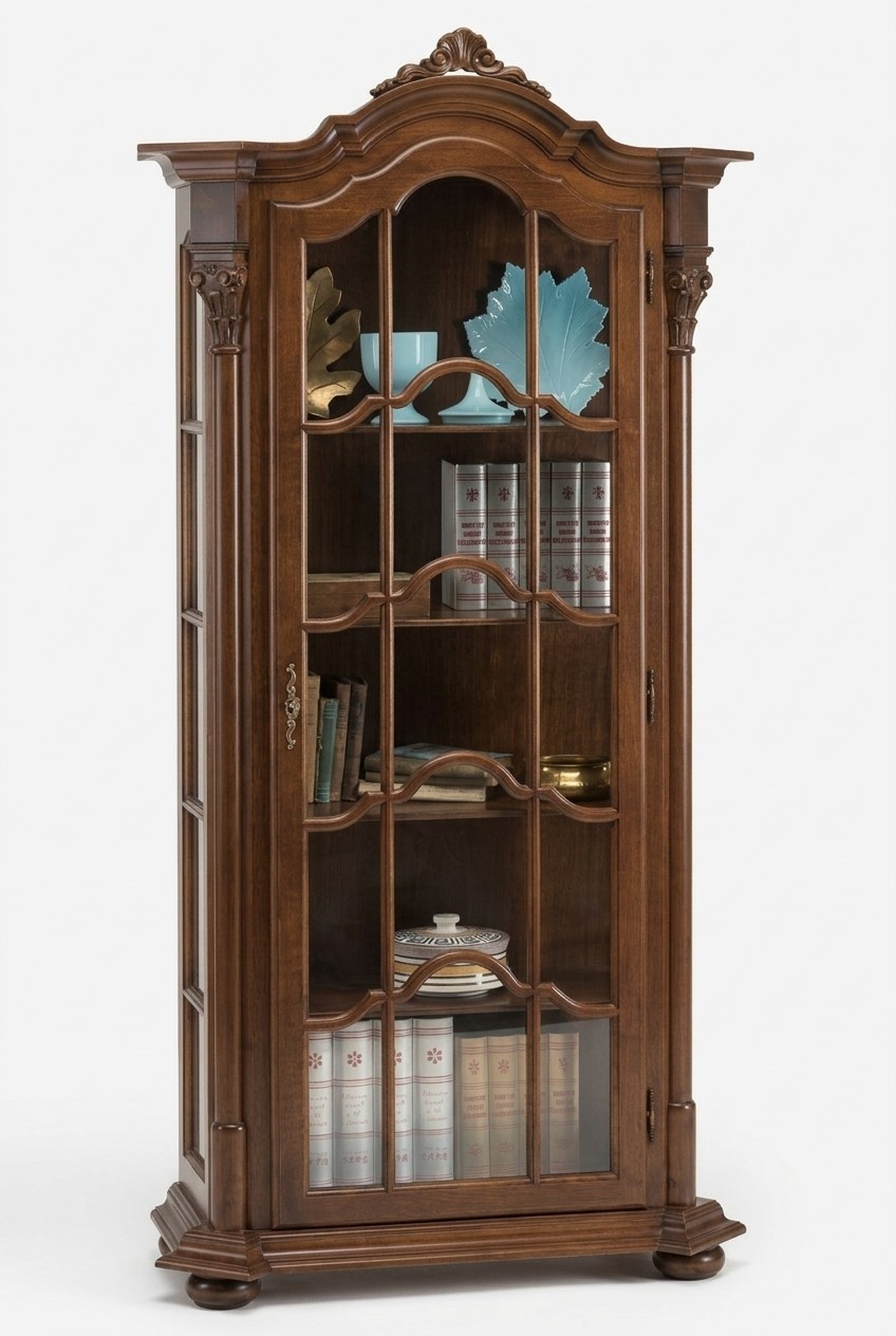 Vitrine für Wohnzimmermöbel Vitrinen Sideboard aus Massivholz Glasvitrinen aus Naturholz