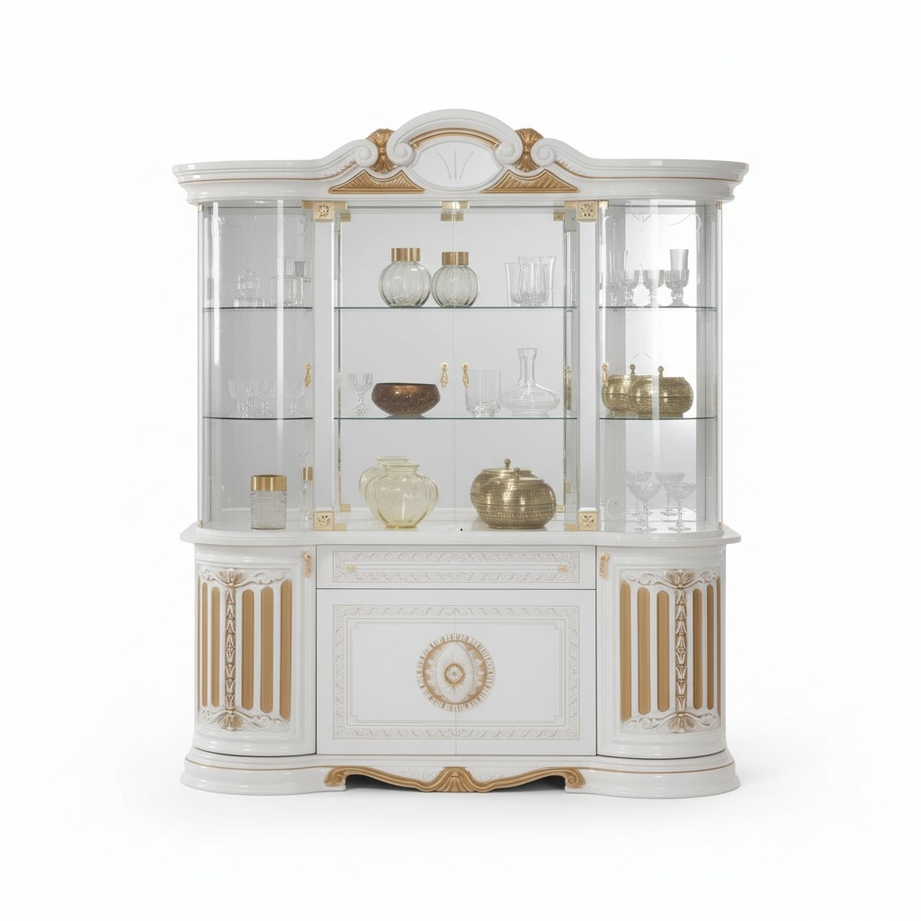 Vitrine xxl Schrank Vitrinen Schau Schränke Design Italienische Möbel Wohnzimmer