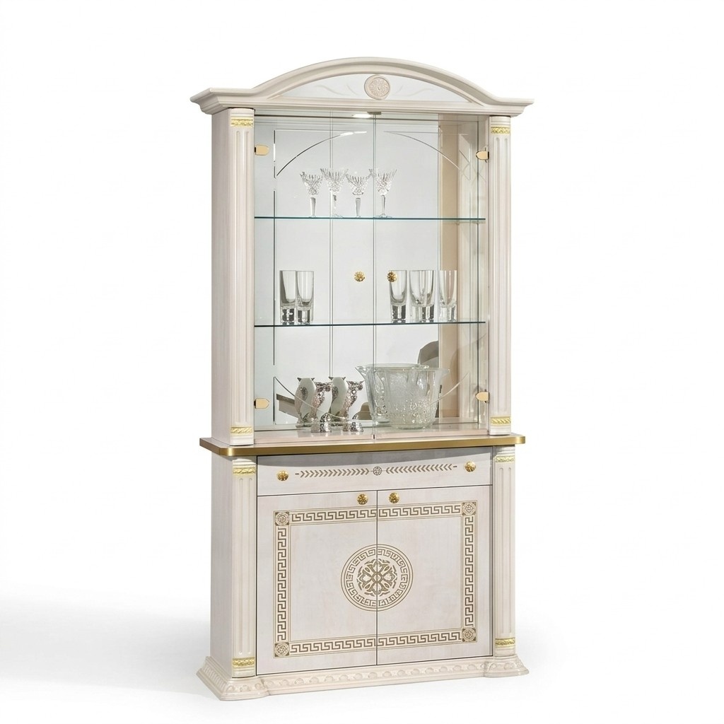 Glasvitrinen Glasbarschrank Barockhaus Wandregale Holz Vitrinenmöbel neu