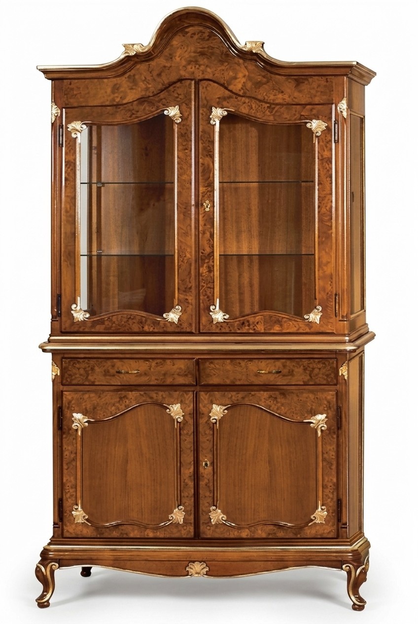 Vitrinen Glas Schrank Schränke Regal Holz Vitrine Design Modern Wohnzimmer