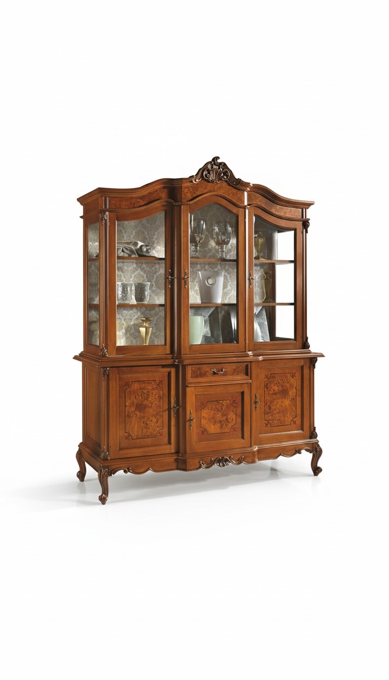 Vitrinen Glas Schrank Vitrine Wohnzimmer Holz Anrichte Regal