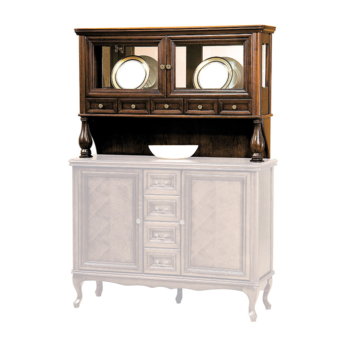 Klassische Schränke Schrank Vitrinen Aufsatz Kommode Schrankwand W-N2 Vitrine