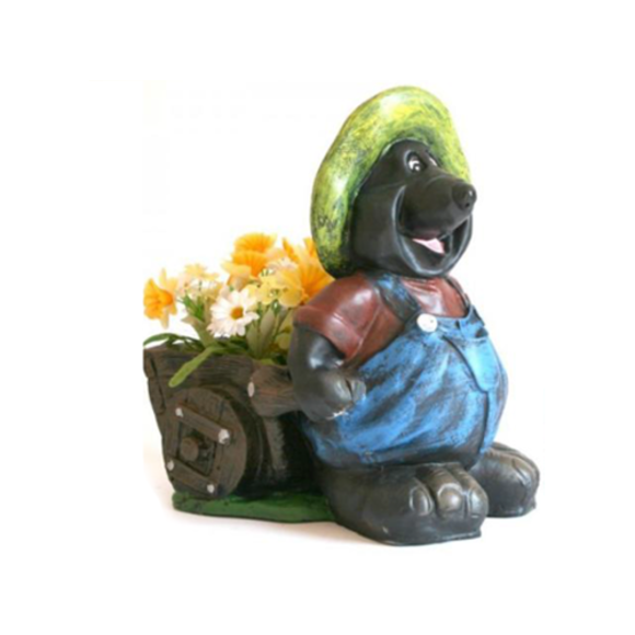 Design Maulwurf Blumentopf Farten Deko Figur Statue Skulptur Figur