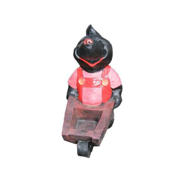Design Maulwurf Schubkarren Figur Statue Skulptur Figuren Dekoration