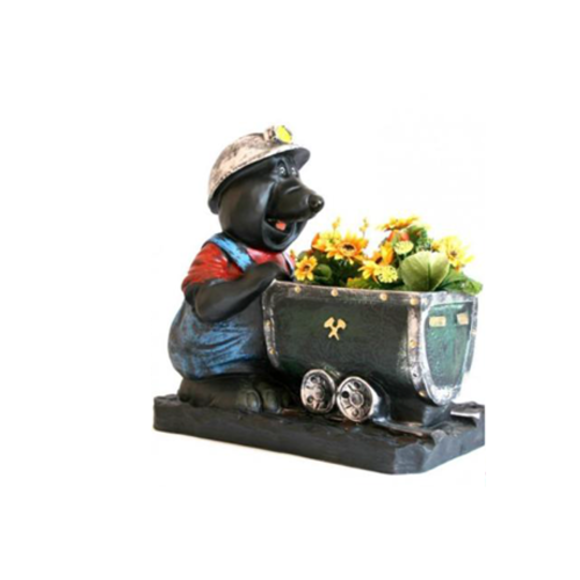 Blumentopf Maulwurf Farten Deko Figur Statue Skulptur Figur Dekoration