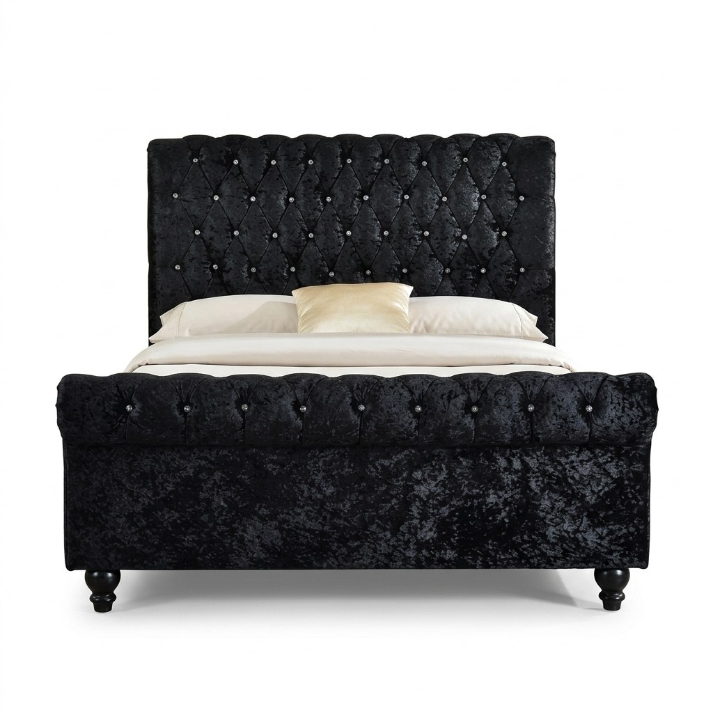 Wandpaneel Bett Paneel Chesterfield Polster Betten Schlafzimmer XXL Big 140x200
