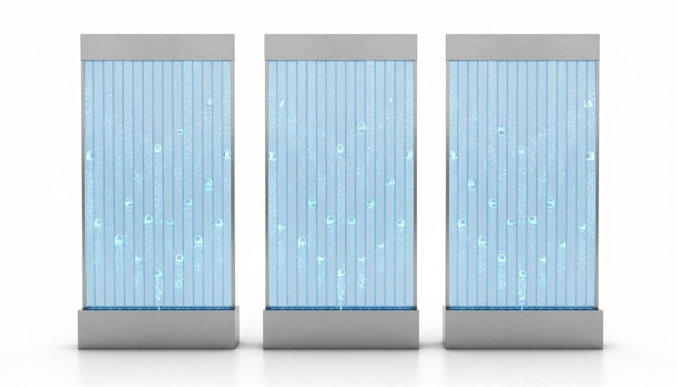 Wandpaneel mit Wasserblasen LED Neu Wasserwand Designer Wasser Wand Beleuchtete