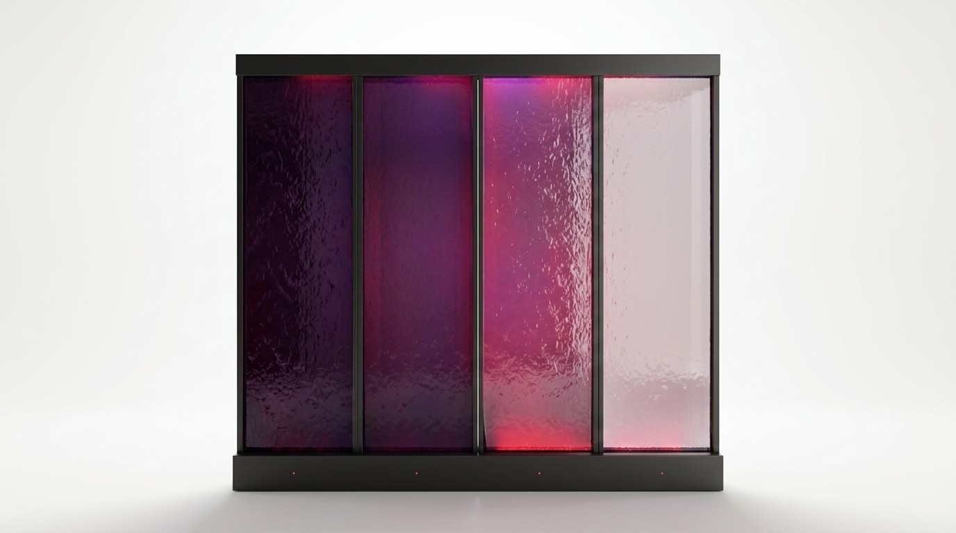 Wandpaneel mit Wasserblasen LED Wasserwand Designer Wasser Wand Beleuchtete