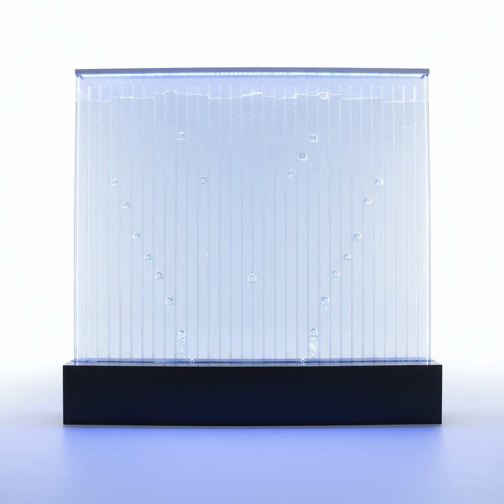 Wandpaneel mit Wasserblasen LED Wasserwand Designer Wasser Wand Beleuchtete Neu