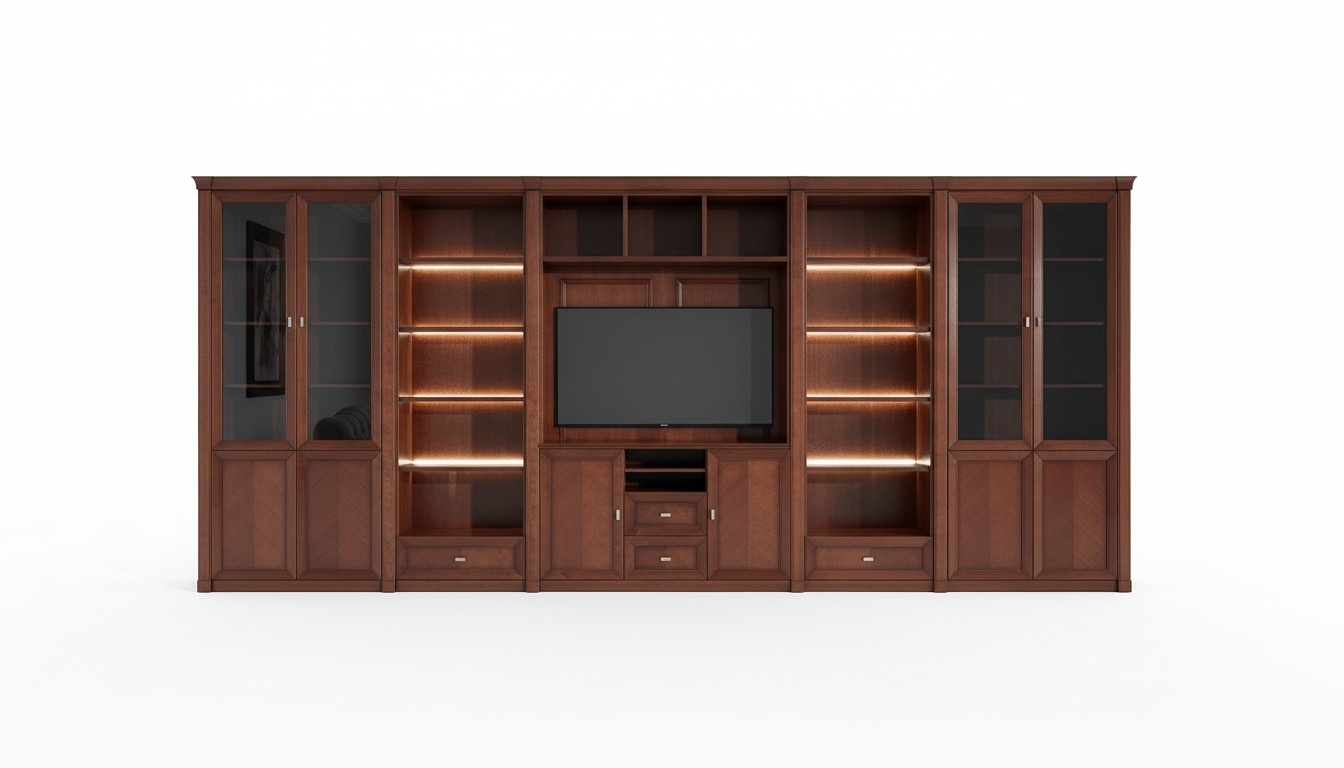 Wandschrank Schränke Wohnwand Wohnwände Anbau Wand Schrank Akten Bücher Regale